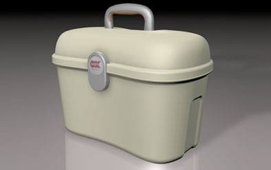 design beauty case, rendering fotorealistico